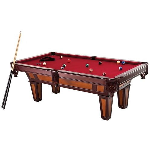 7' Red Burgundy Pool Table