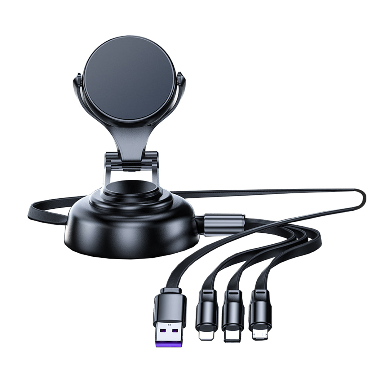 3-In-1 Tri-Cable Magnetic Car Charger